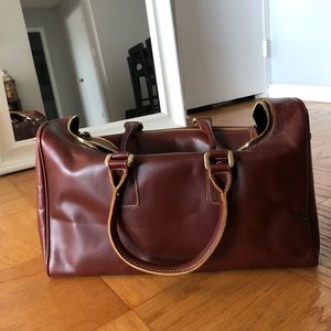 Brand new brown leather Traveller duffel bag